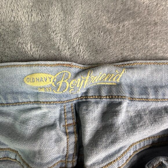 Old Navy Women Size 6 Blue Mid Rise Boyfriend Insulated Light Wash Stretch Jean - Picture 3 of 9